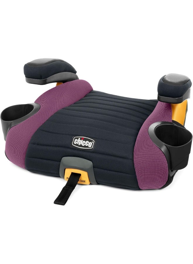 Chicco مقعد سيارة Chicco GoFit Plus بدون ظهر مع مشبك سريع الإطلاق، مقعد معزز للسفر للسيارة، مقعد معزز محمول للأطفال من 40-110 رطل. | فيفاسي/وردي - Image 1